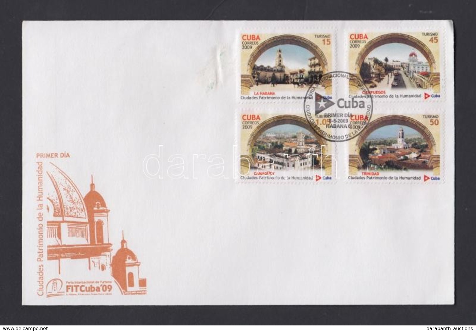 2009 Kubai UNESCO Világörökség Sor Mi 5268-5271 FDC-n - Otros & Sin Clasificación