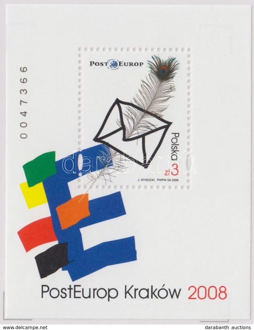 ** 2008 PostEurop Közgyűlés Blokk Mi 177 + FDC Alkalmi Kiadványban - Altri & Non Classificati