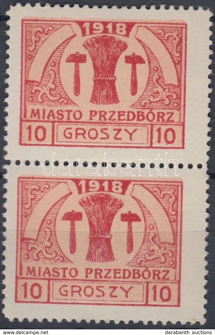 ** Przedbórz 1918 Függőleges Pár Mi 6B - Otros & Sin Clasificación