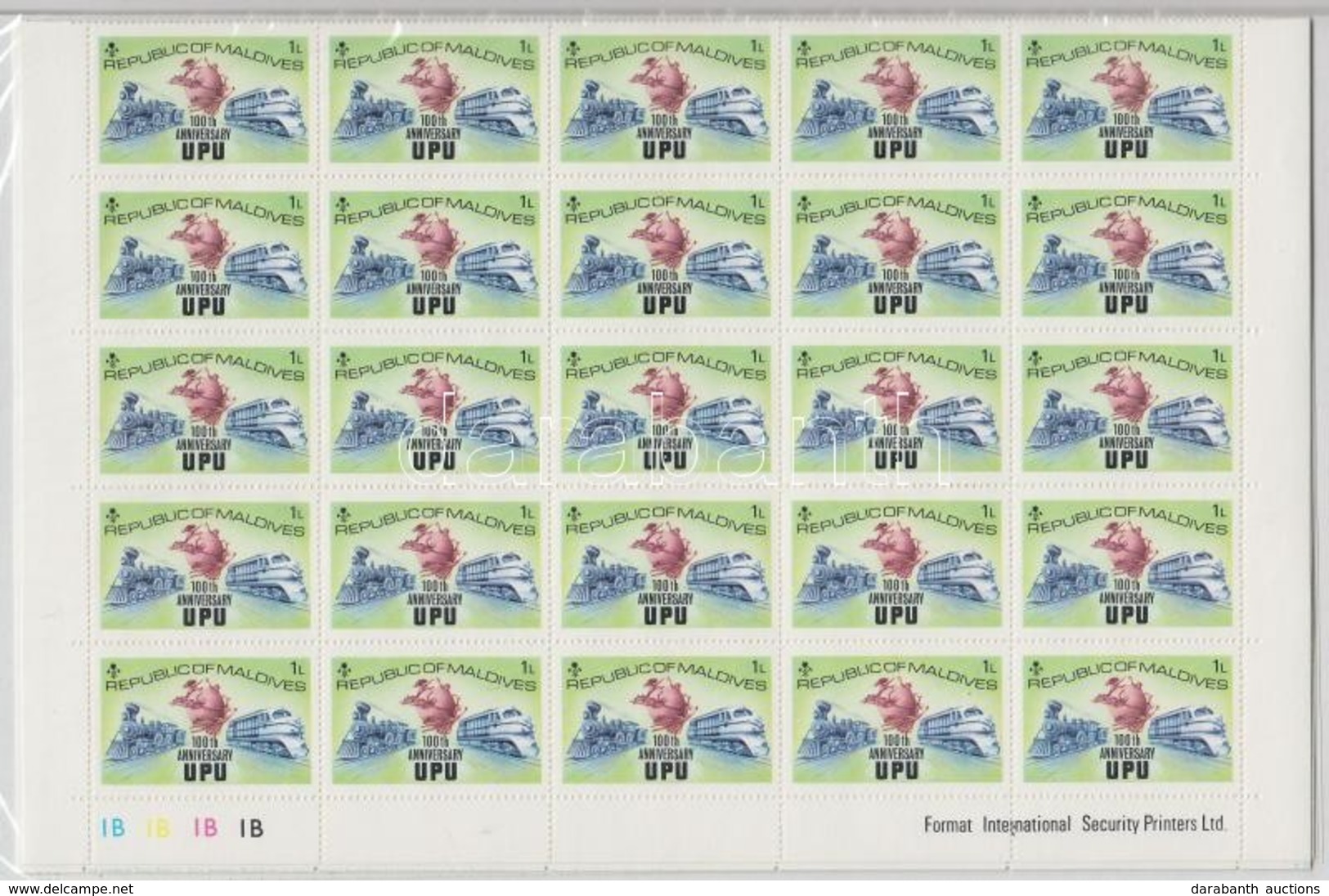 ** 1974 100 éves Az UPU Sor 25-ös Fél ívekben Mi  514 A-519 A - Sonstige & Ohne Zuordnung