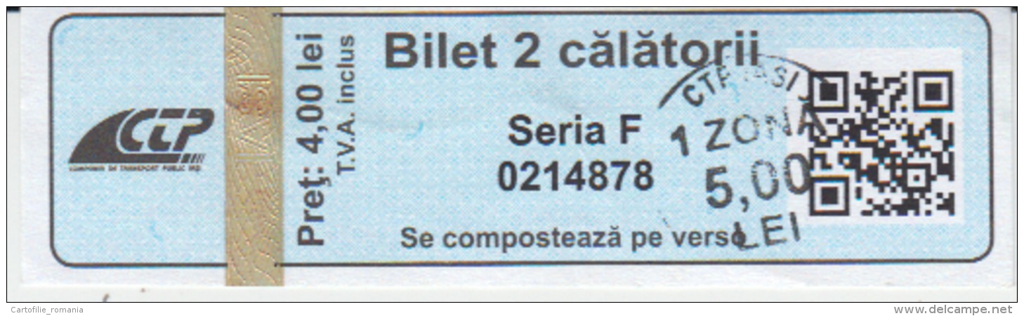 Romania Bus Ticket 2 Trips Used - Europa