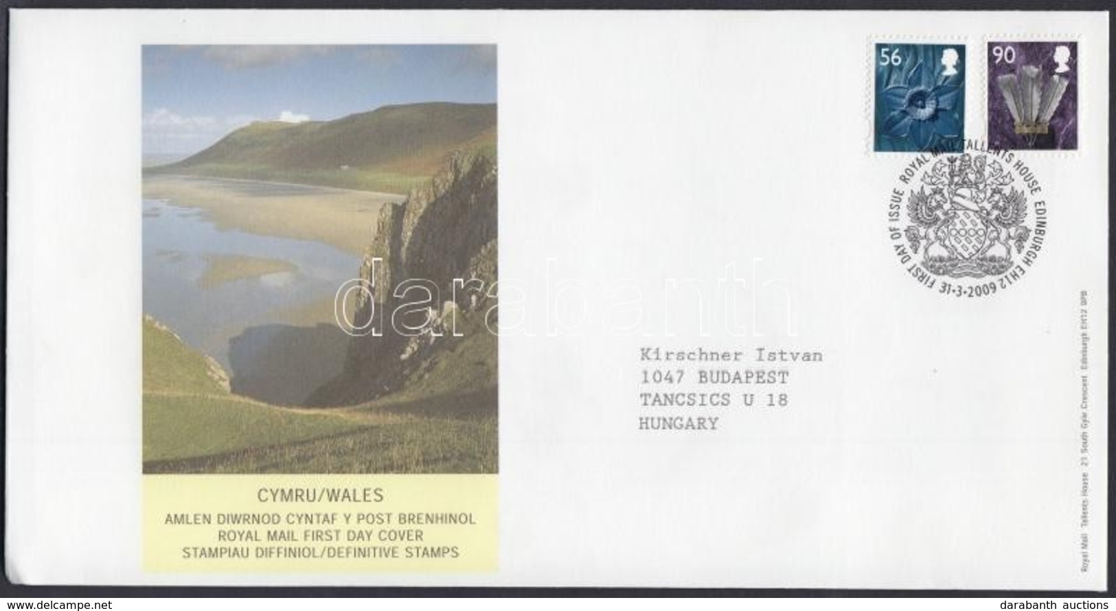 Wales 2009  Forgalmi Bélyeg Sor Mi 105-106 FDC-n - Otros & Sin Clasificación