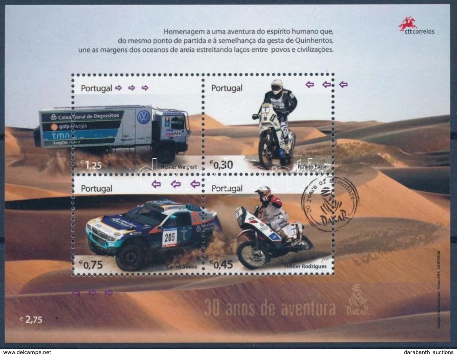 ** 2008 Dakar Blokk Mi 263 - Otros & Sin Clasificación