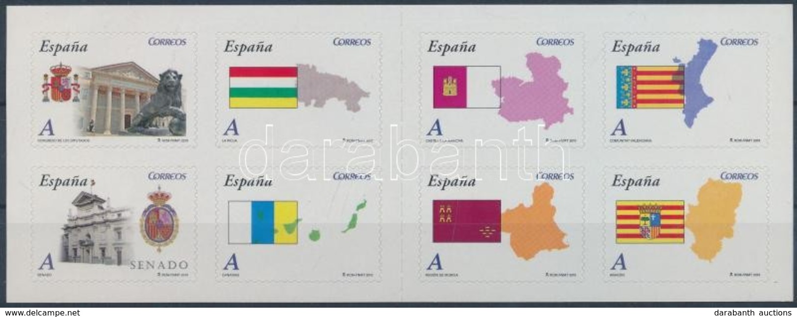 ** 2010 Autonóm Körzetek öntapadós Bélyegfüzetlap Mi MH 0-62 (Mi MH 4467-4474) - Sonstige & Ohne Zuordnung