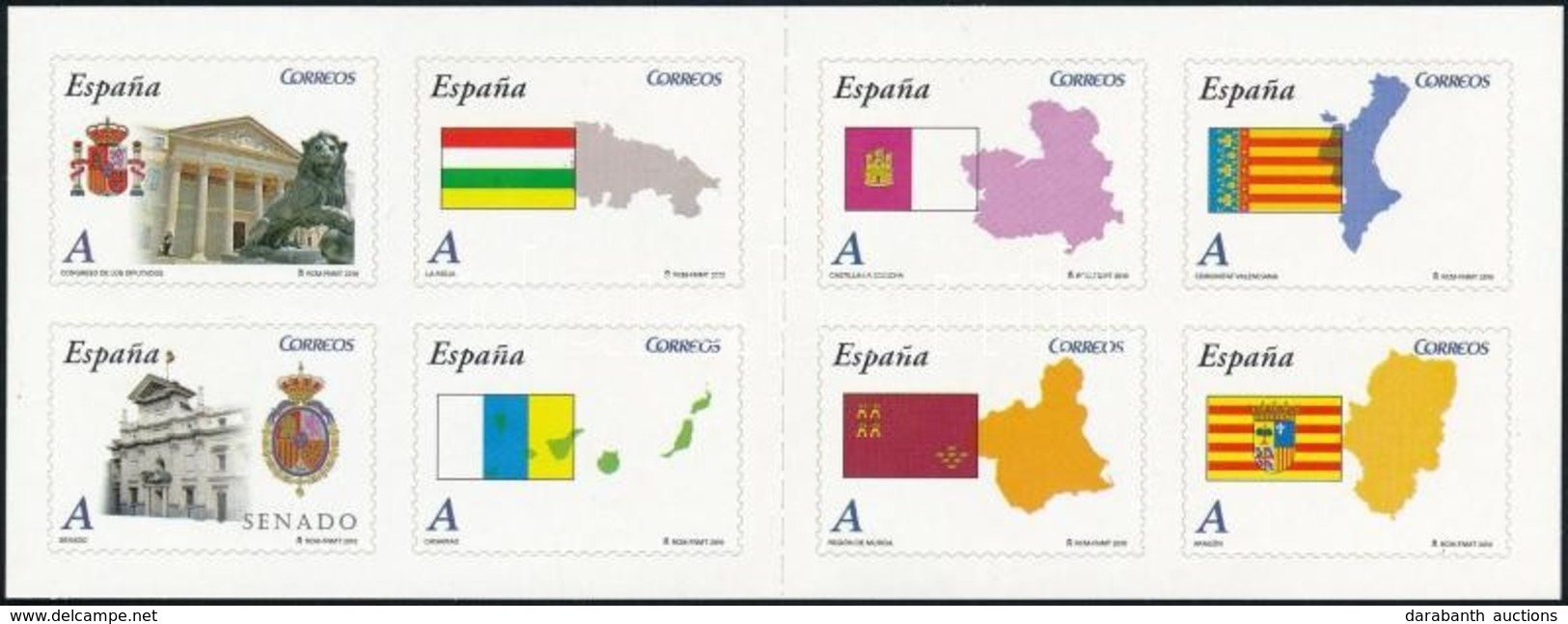 ** 2010 Autonóm Körzetek öntapadós Bélyegfüzetlap Mi MH 0-62 (Mi MH 4467-4474) - Sonstige & Ohne Zuordnung