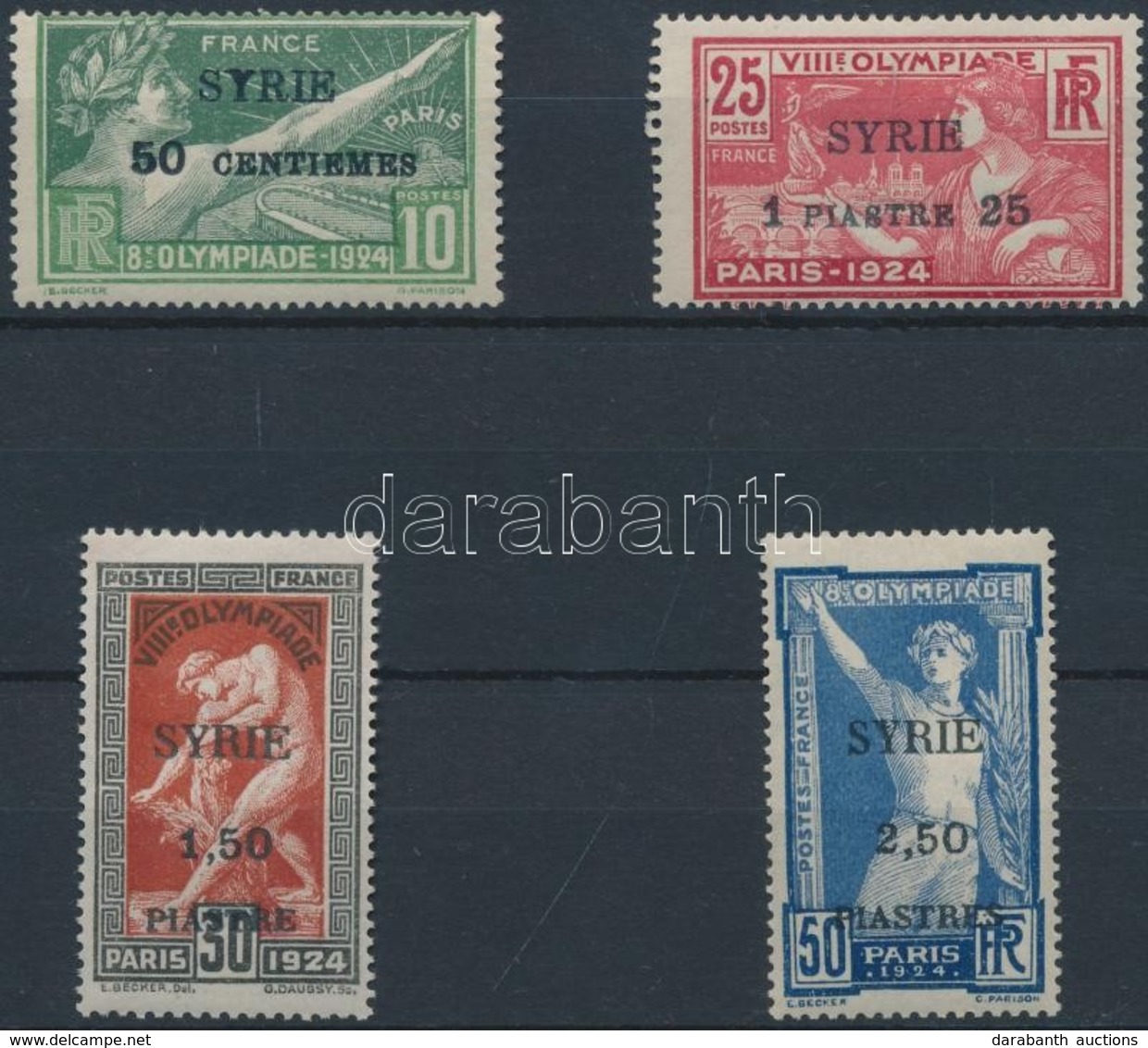 * 1924 Párizsi Nyári Olimpia Sor Felülnyomással Mi 227-230 - Altri & Non Classificati