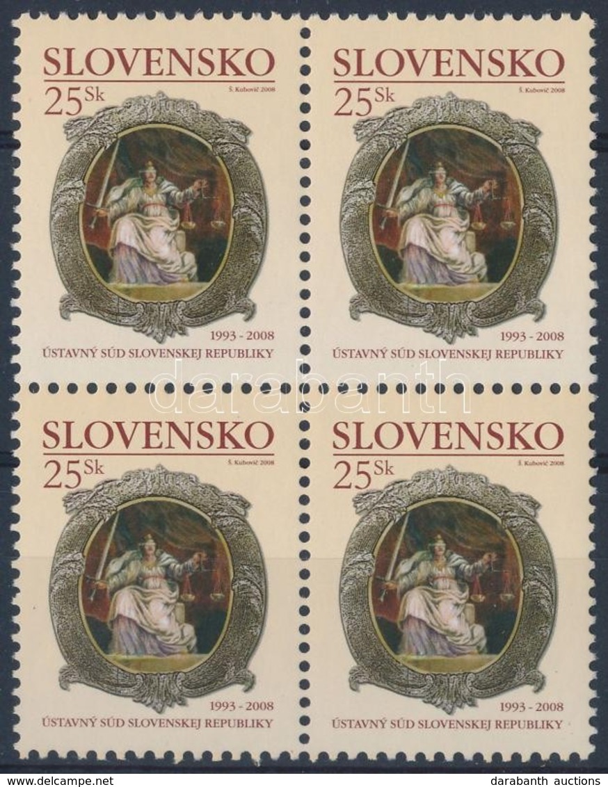 ** 2008 15 éves Az Alkotmánybíróság 4-es Tömb Mi 576 - Altri & Non Classificati