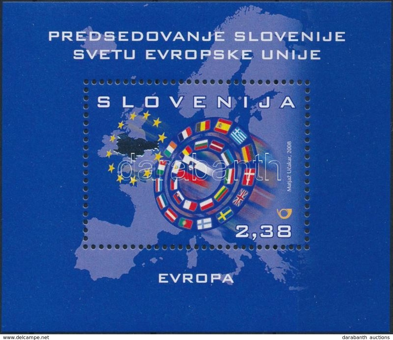 ** 2008 Szlovénia Csatlakozása Az Európai Unióhoz Blokk Mi 36 - Sonstige & Ohne Zuordnung