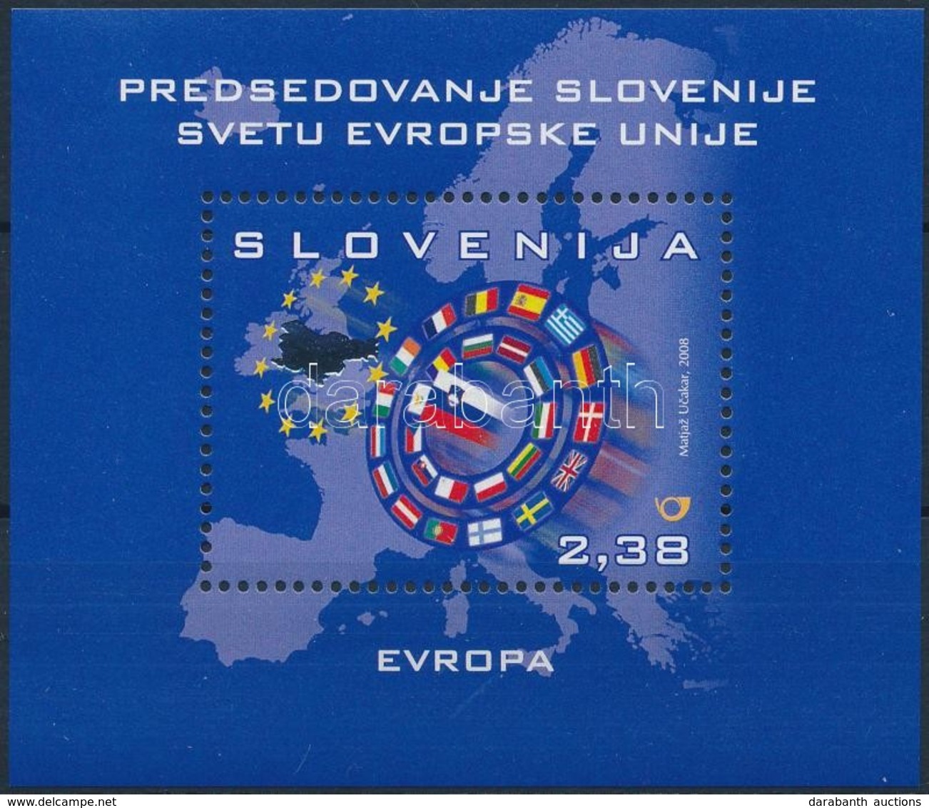 ** 2008 Szlovénia Csatlakozása Az Európai Unióhoz Blokk Mi 36 - Otros & Sin Clasificación