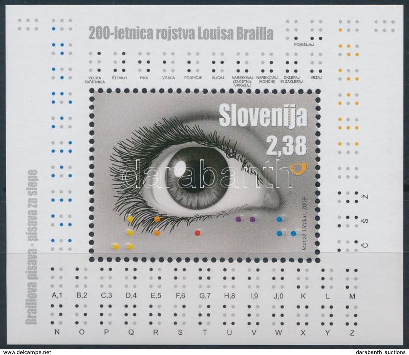 ** 2009 Louis Braille Blokk Mi 41 - Otros & Sin Clasificación