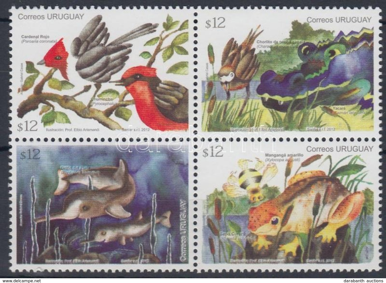 ** 2012 Tavasz - állatok Négyestömb Mi 3242-3245 - Altri & Non Classificati