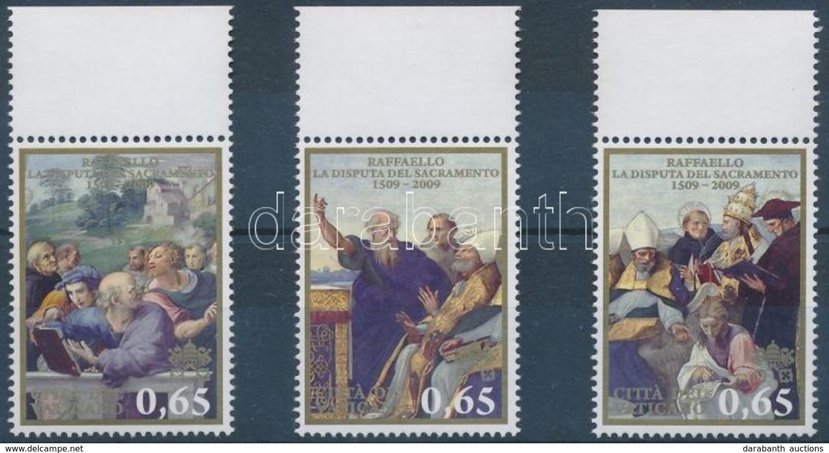 ** 2009 Raffaello: Disputa ívszéli Sor Mi 1648-1650 - Altri & Non Classificati