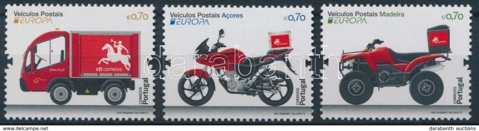 ** Portugália, Azori-szigetek, Madeira 2013 Europa CEPT, Postai Járművek Mi 3843, 585, 324 - Sonstige & Ohne Zuordnung