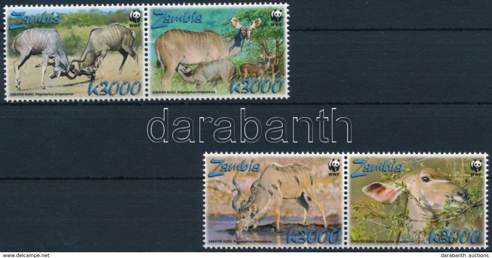 ** 2008 WWF: Nagy Kudu Sor Párokban Mi 1606-1609 - Sonstige & Ohne Zuordnung