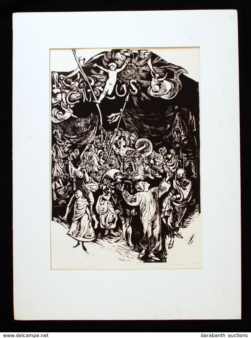 Mermeze Nóra (1938-): Kezdődik Az Előadás. Linó, Papír, Jelzett, 45×30 Cm - Otros & Sin Clasificación