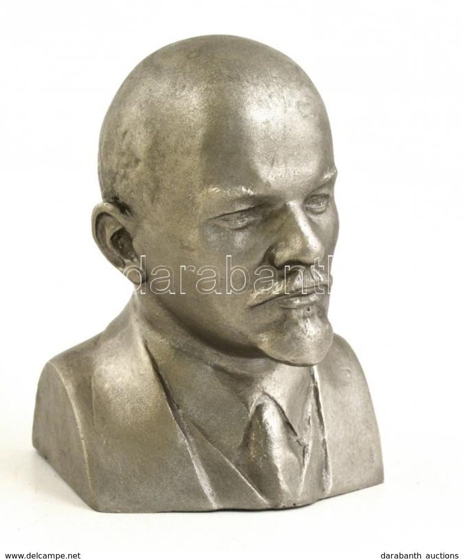 Lenin Büszt, Alumínium, Jelzés Nélkül, M: 16 Cm. - Sonstige & Ohne Zuordnung