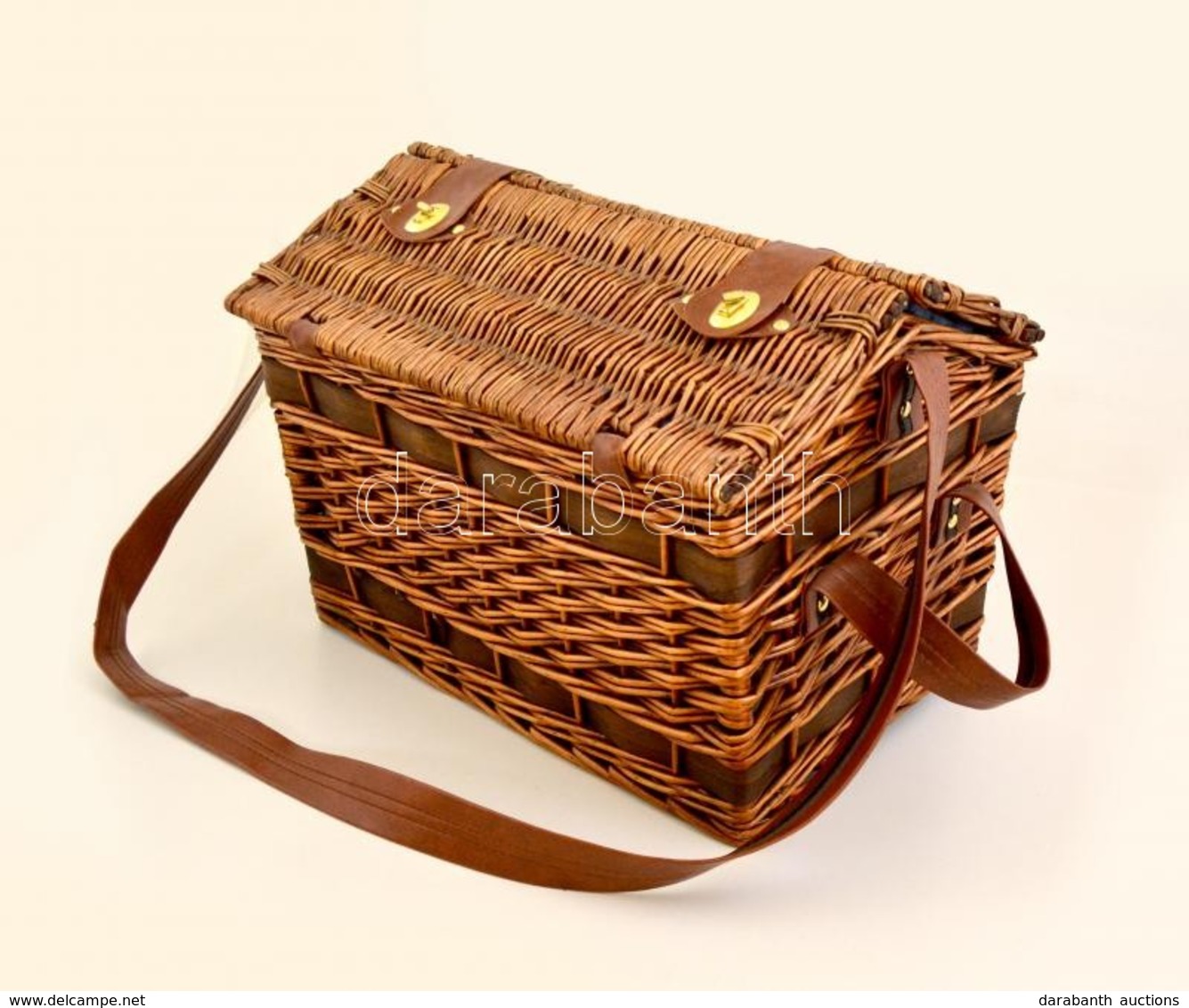 Rattan Piknik Táska, Jó állapotban, 42×34 Cm, - Sonstige & Ohne Zuordnung