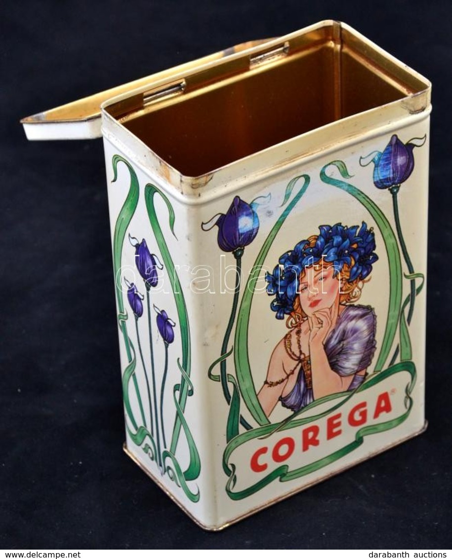 Dekoratív 'Corega' Szecessziós Motívumos Fém Doboz, 7,5×12×17 Cm - Sonstige & Ohne Zuordnung