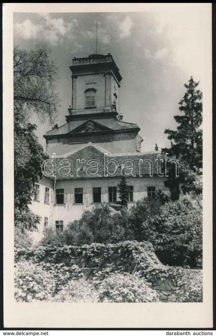 Papp Kálmán (1886-1966) Győri Megyés Püspök Saját Kézzel Aláírt Köszönő Lapja Győri Templomot ábrázoló Fotó Hátulján - Altri & Non Classificati