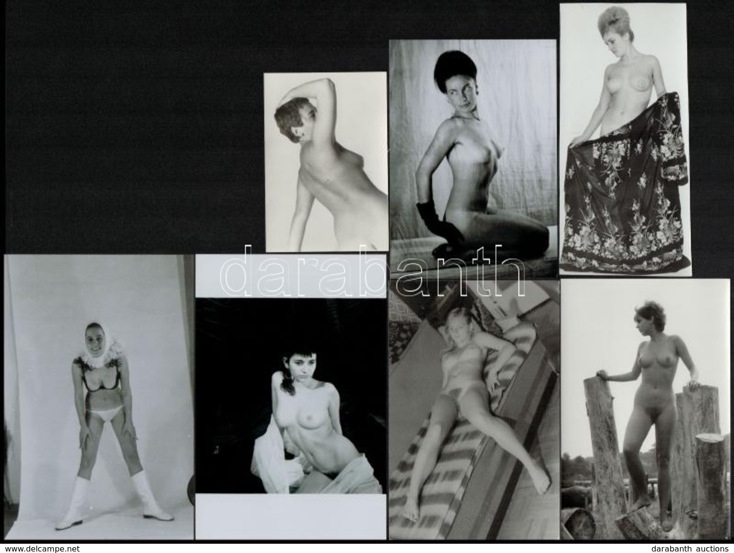 Ruha Nélkül Szabadon - Cca 1973 és 1989 Között Készült, Szolidan Erotikus Felvételek, 10 Db Vintage Fotó és/vagy Mai Nag - Sonstige & Ohne Zuordnung