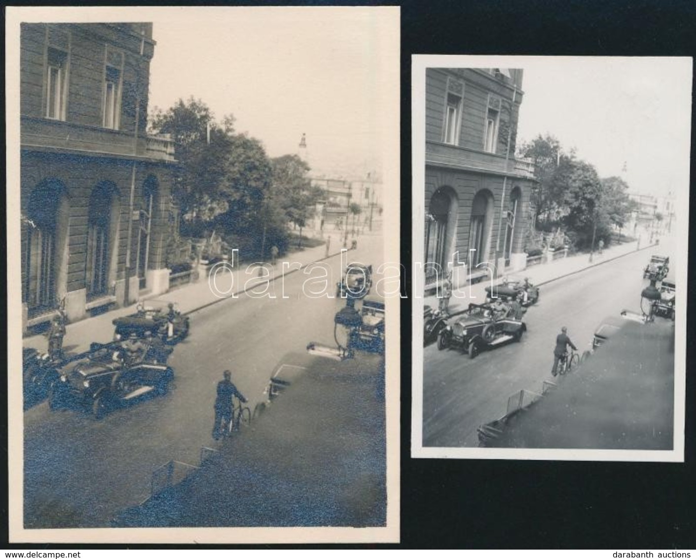 1932 A Spanyol Király Budapestben, 2 Db Egyforma Fotó, Hátoldalon Feliratozva,  8,5×6 és 11×8 Cm - Sonstige & Ohne Zuordnung
