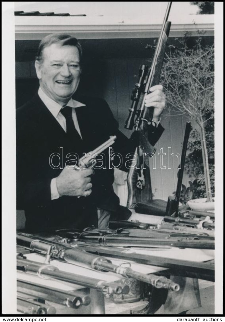 John Wayne (1907-1979) Amerikai Western Színész Fotója, United Press International Photo, MTI Külföldi Képszolgálat, Saj - Sonstige & Ohne Zuordnung