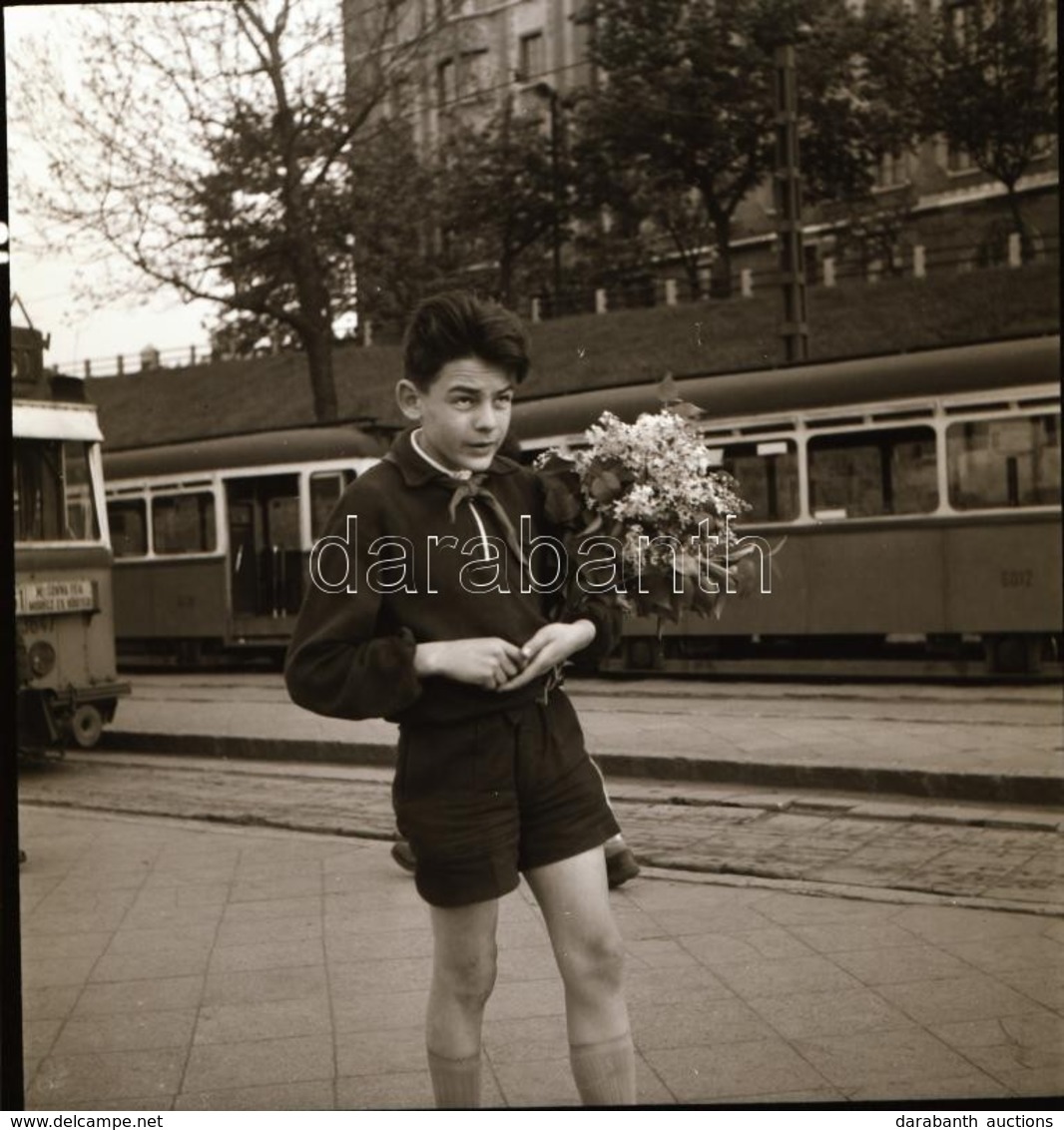 Cca 1958 Budapest, Moszkva Tér, Kotnyek Antal (1921-1990) Budapesti Fotóriporter Hagyatékából 6 Db Vintage Negatív, 6x6  - Altri & Non Classificati