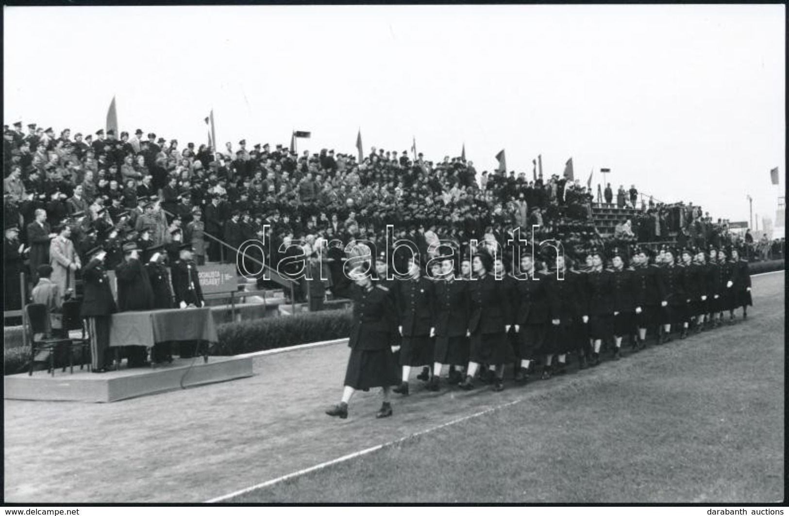 1952 Szocialista Tisztavatási ünnepély, Későbbi Előhívás, 11,5×18 Cm - Altri & Non Classificati