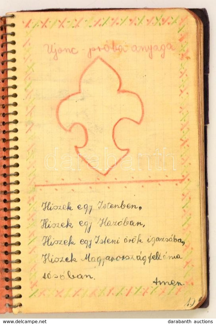 1940 Brányik Tamás, Volt Cserkész Vezető Részletesen Vezetett Naplója A Cserkészéletről, érdekes Részletekkel - Scoutismo
