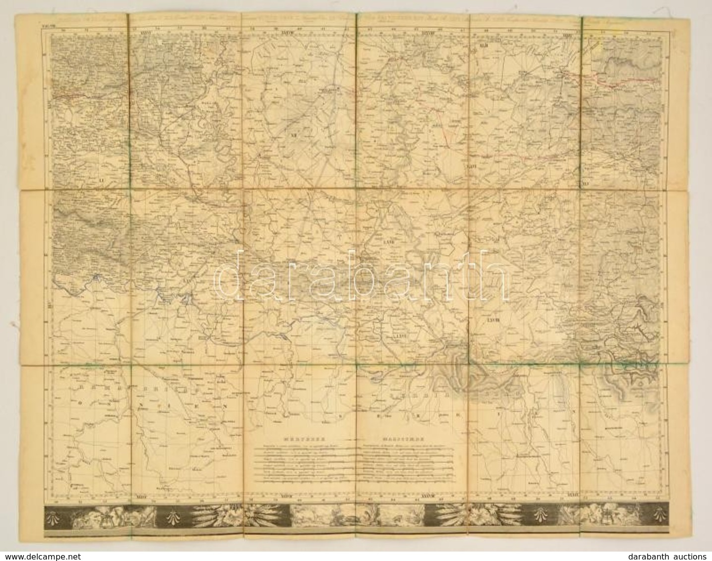 Cca 1820-1840 A Délvidék Térképe (Pétervárad és Környéke), Lépték Nélkül, Vászonra Kasírozva, 61×78,5 Cm - Altri & Non Classificati