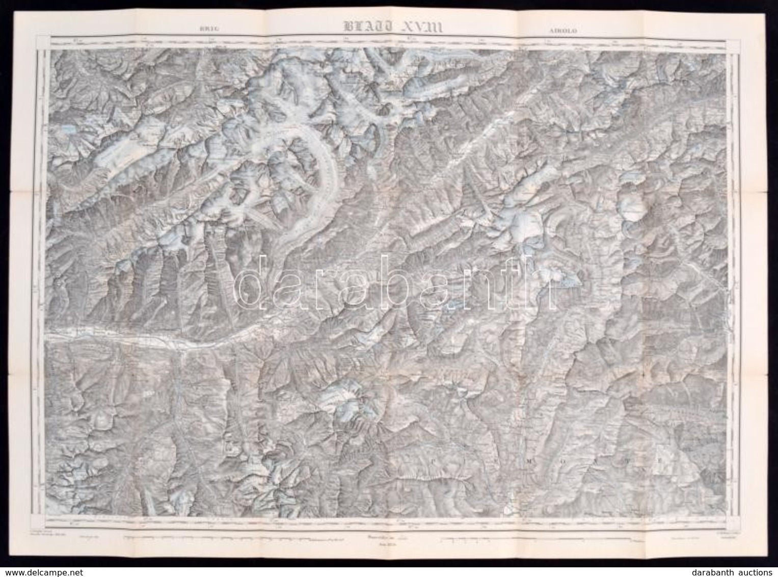 1913 A Brenni Felföld Térképe / Large Map Of The Brenn Oberland In Tirol Austria 50x70 Cm - Otros & Sin Clasificación