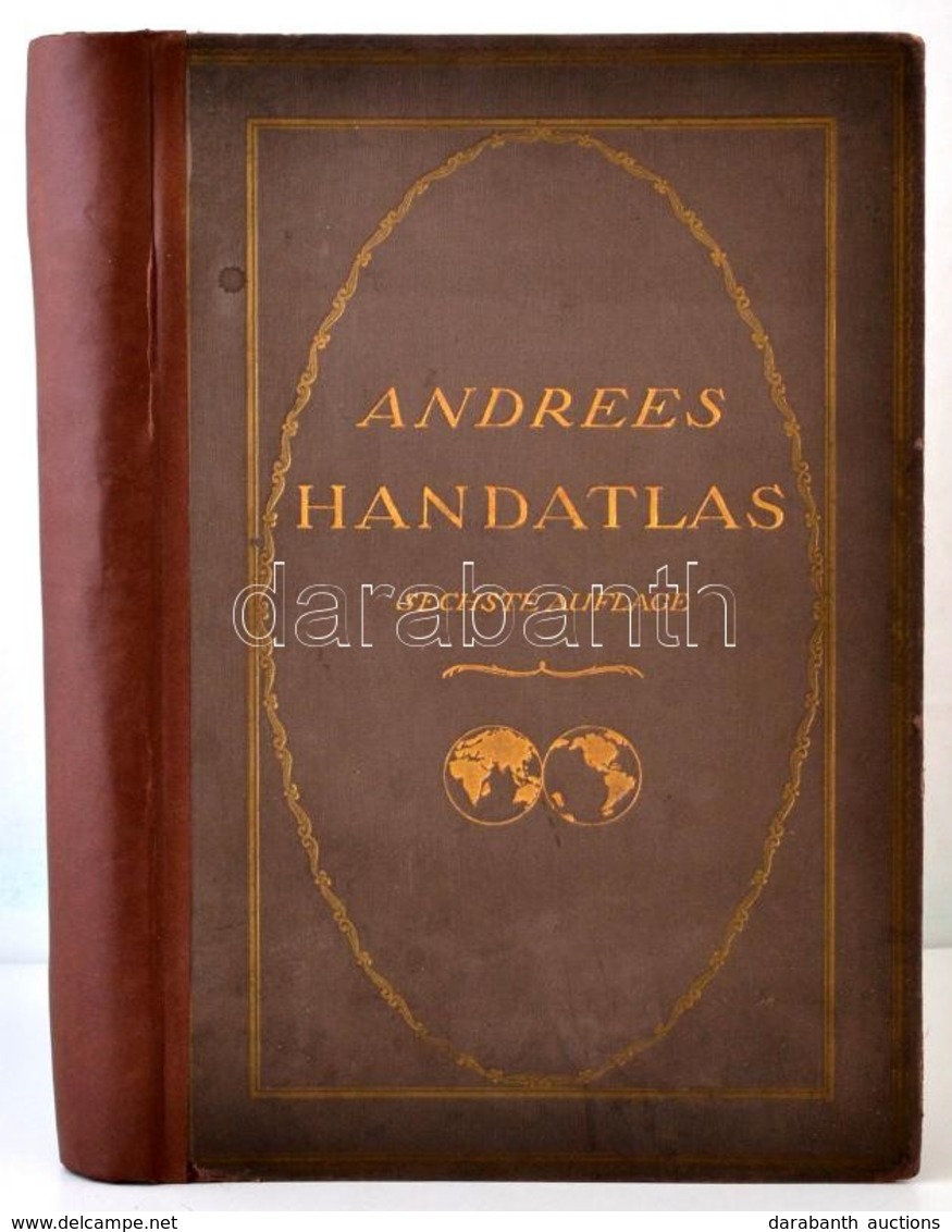 Andrees Allgemeiner Handatlas In 221 Haupt- Und 192 Nebenkarten. Bielefeld Und Leipzig, 1914, Velhagen&Klasing. Vászonkö - Sonstige & Ohne Zuordnung