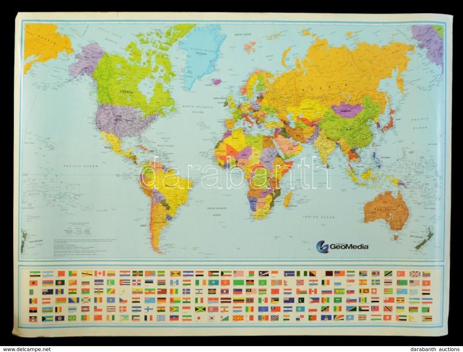 2000 Nagyméretű Világtérkép, 1:35000000, Geomedia, 120×86 Cm - Sonstige & Ohne Zuordnung