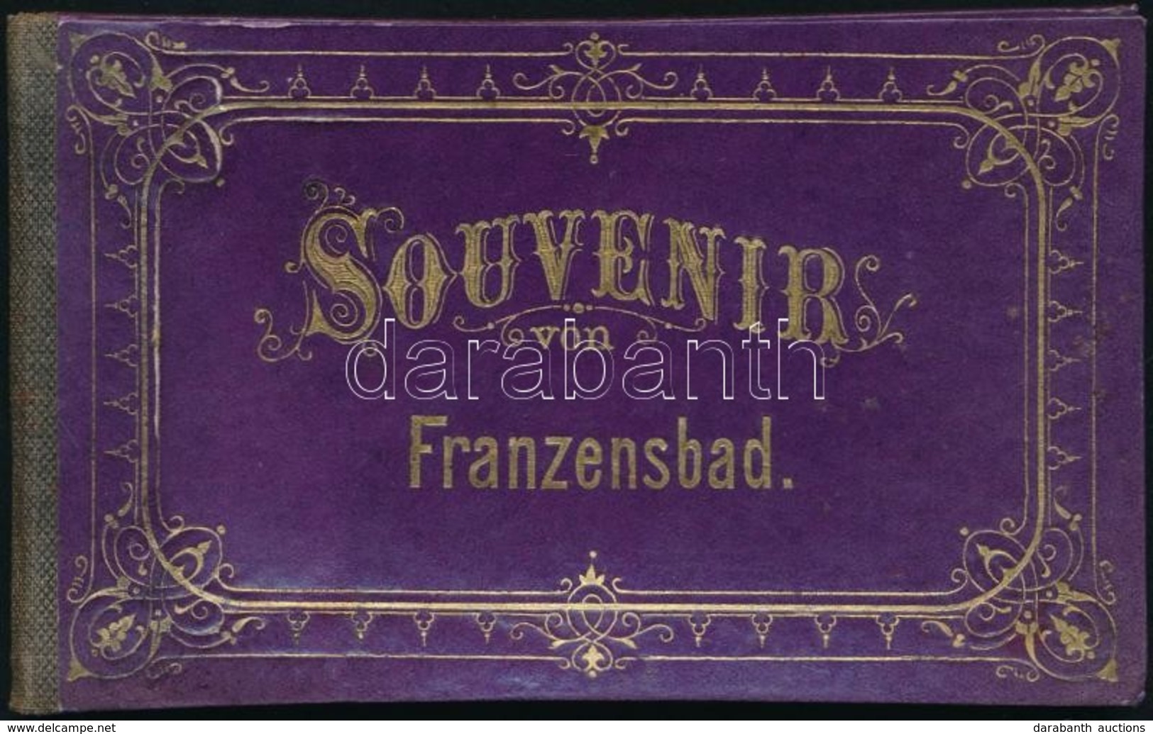 Cca 1880 Souvenir Von Franzensbad, Leporelló Látképekkel, Kissé Vetemedett, Laza Bőrkötésben, Verlag Von Kobrtsch & Gsch - Sin Clasificación