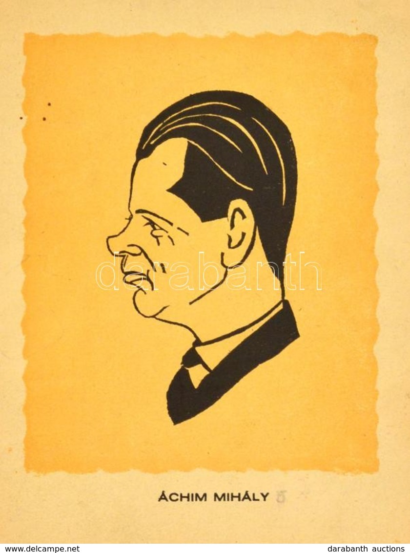 Cca 1940 Kner-karikatúrák, H. N., é. N., Különféle Ismert Személyek Karikatúrái: Botyánszky János (1894-1976) Evangéliku - Sin Clasificación