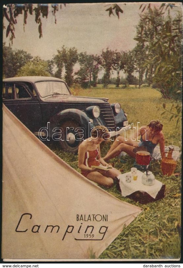 1959 Balatoni Camping, Ismertető Prospektus, Kiadja Az Országos Idegenforgalmi Tanács, 60p - Non Classés