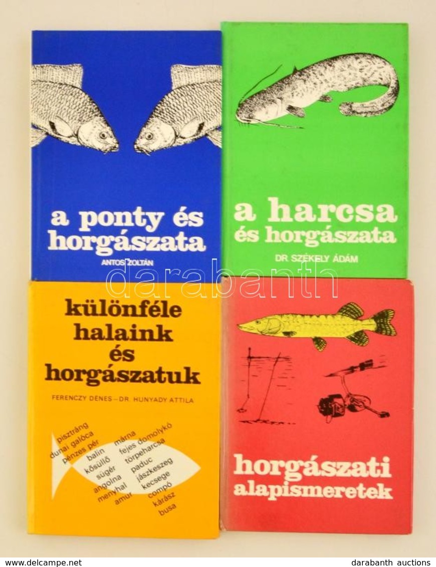 4 Db Horgászattal Kapcsolatos Könyv: A Harcsa és Horgászata, Horgászati Alapismeretek, Különféle Halaink és Horgászatuk, - Sin Clasificación