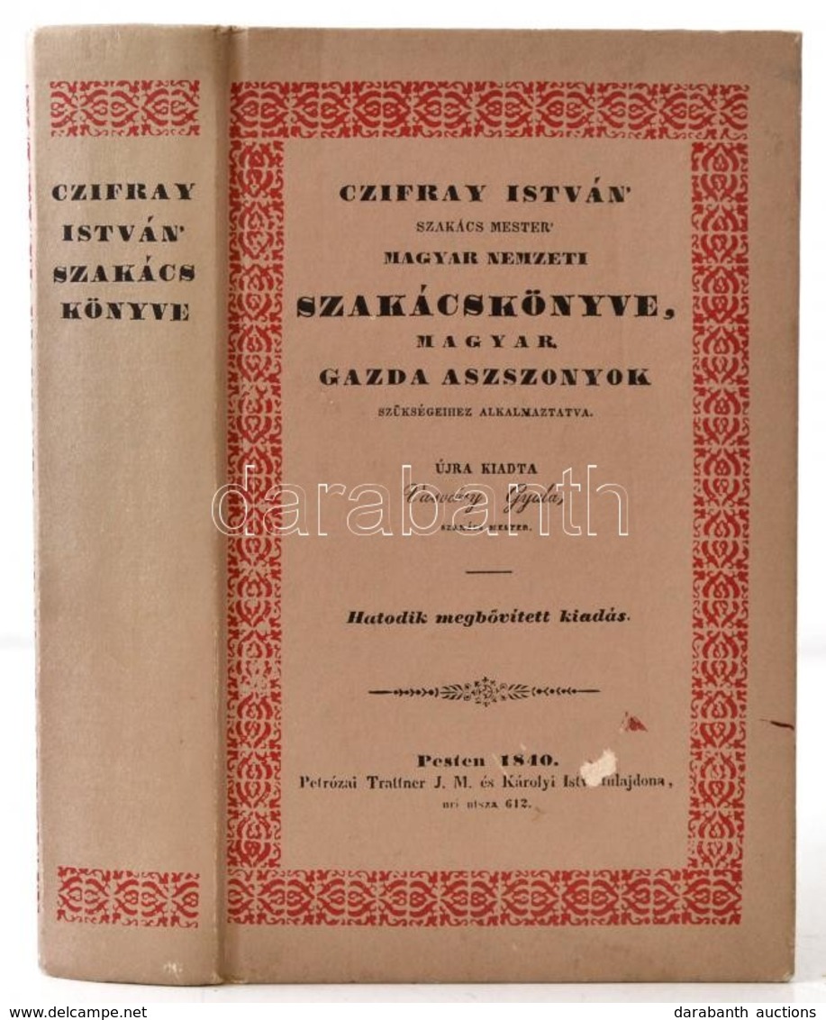 Czifray István Szakács Mester Magyar Nemzeti Szakácskönyve. Bp., 1985, Állami Könyvterjesztő Vállalat. Kiadói Kartonált  - Non Classificati