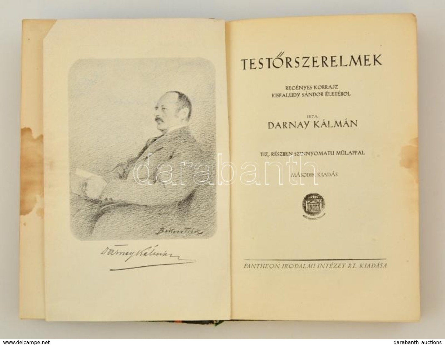 Darnay Kálmán: Testőrszerelmek. Bp., é.n., Pantheon Irodalmi Intézet Rt. Második Kiadás. Korabeli Kissé Kopottas Kartoná - Ohne Zuordnung