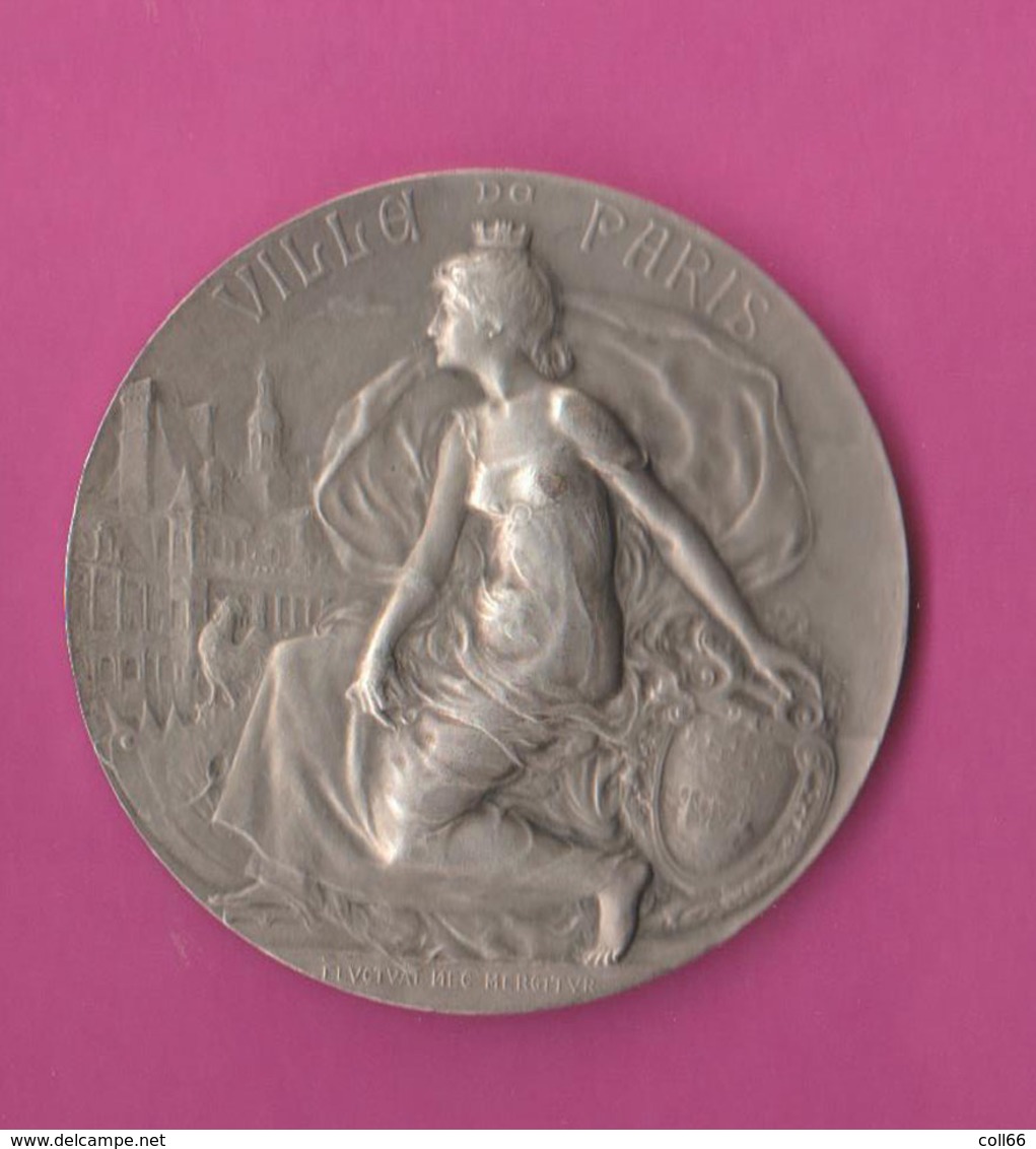 1937 Médaille Argent Union Horticole Avicole Nogent/Marne Villey Ville Paris 61gr Dim 5cm Prudhomme - Professionnels / De Société