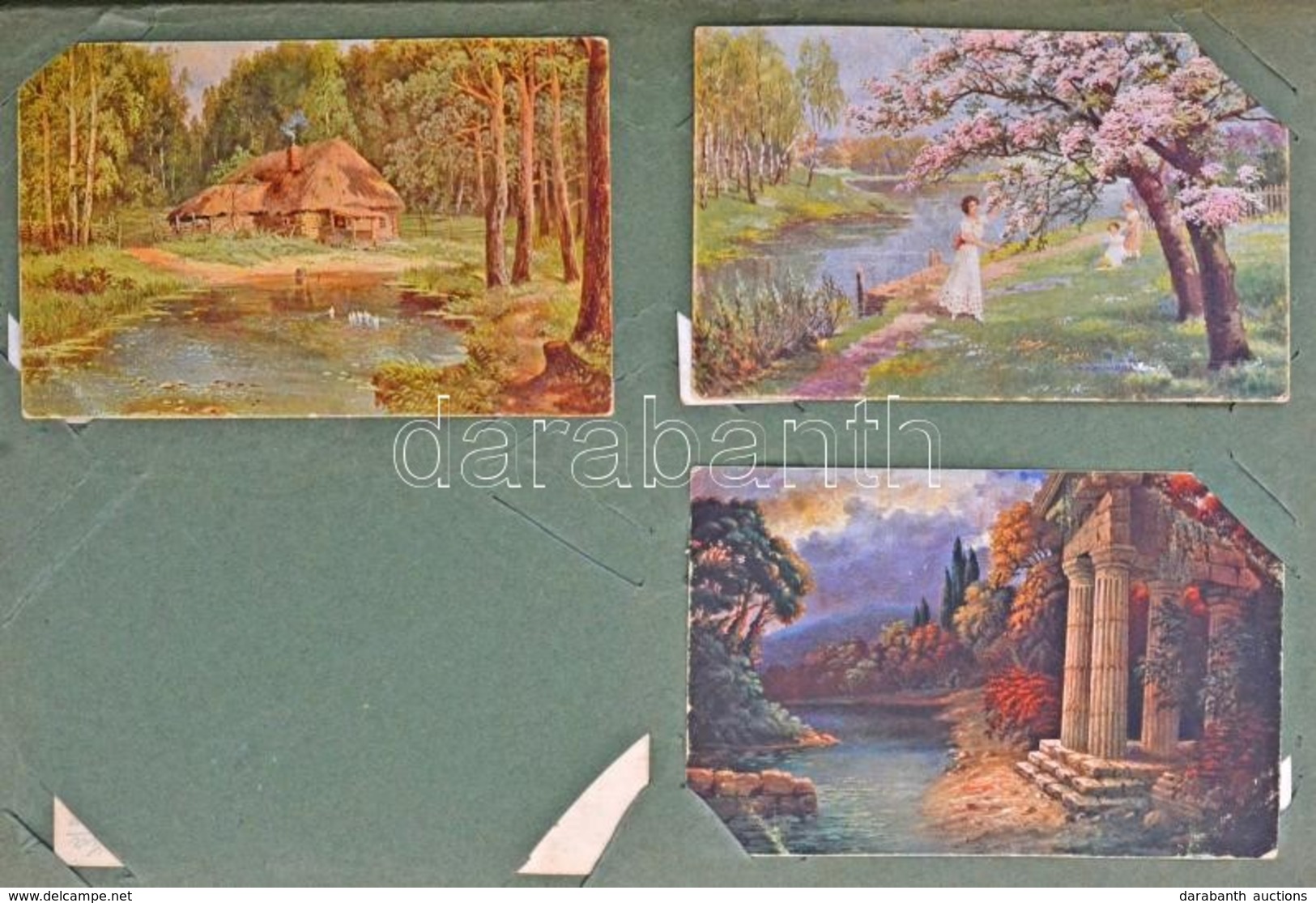 ** * Kb. 300 Db Régi Művész Motívumlap Nagy Alakú Képeslap Albumban / Cca. 300 Pre-1945 Art Motive Postcards In A Big Si - Non Classificati