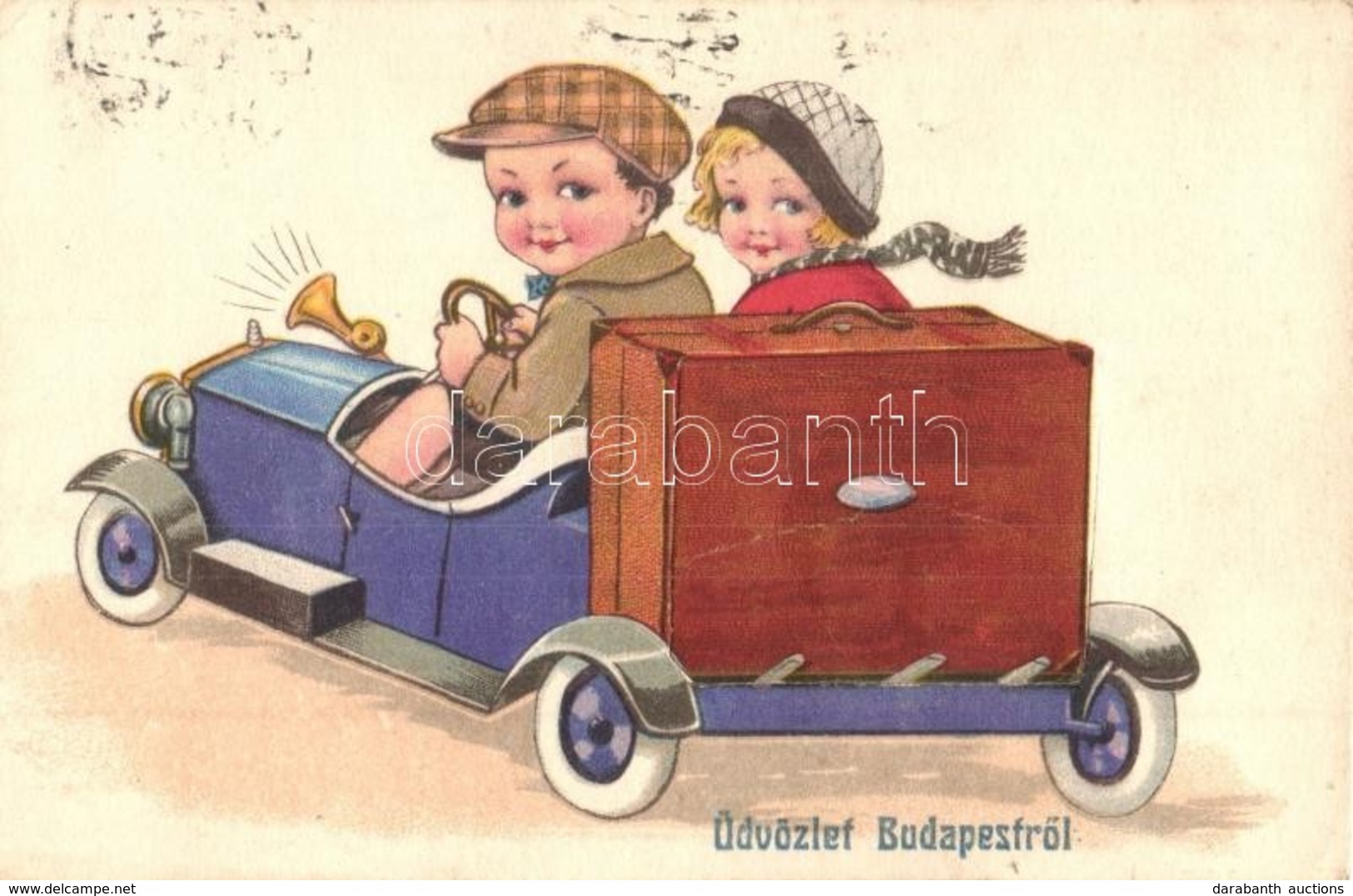 * T2/T3 Budapest. Automobilos Leporello üdvözlőlap. EAS 2486. Litho - Sin Clasificación