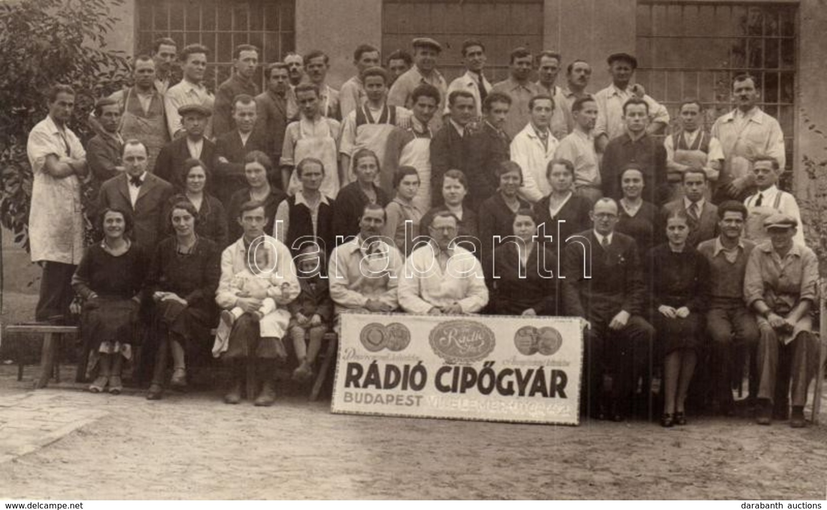 ** T2/T3 Budapest VII. Elemér Utca 42. (ma Marek József) Rádió Cipőgyár Dolgozói 'aranyéremmel Kitüntetve' Táblával. Pho - Non Classificati