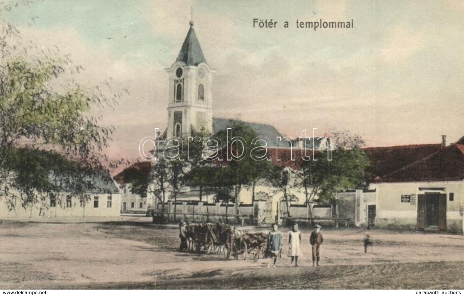 T2/T3 1914 Zalaszentgrót, Fő Tér és Templom, Kocsma. Németh Emil Kiadása (EK) - Ohne Zuordnung