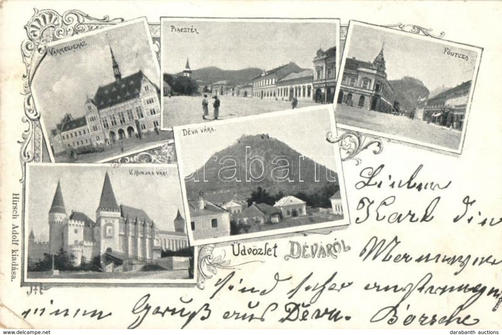 T2/T3 1898 Déva, Vár, Piac Tér, Vármegyeház, Vajdahunyad Vára, Fő Utca / Castles, Market Square, County Hall, Main Stree - Ohne Zuordnung