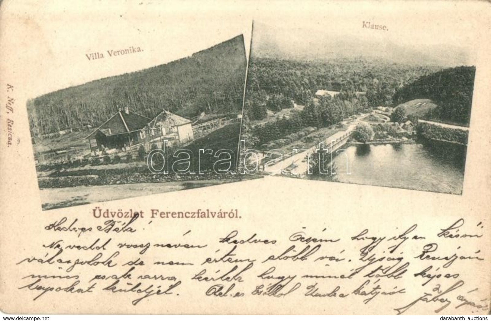 T2/T3 1900 Ferencfalva, Valiug; Villa Veronika, Klause Gát / Villa, Dam  (EK) - Sin Clasificación