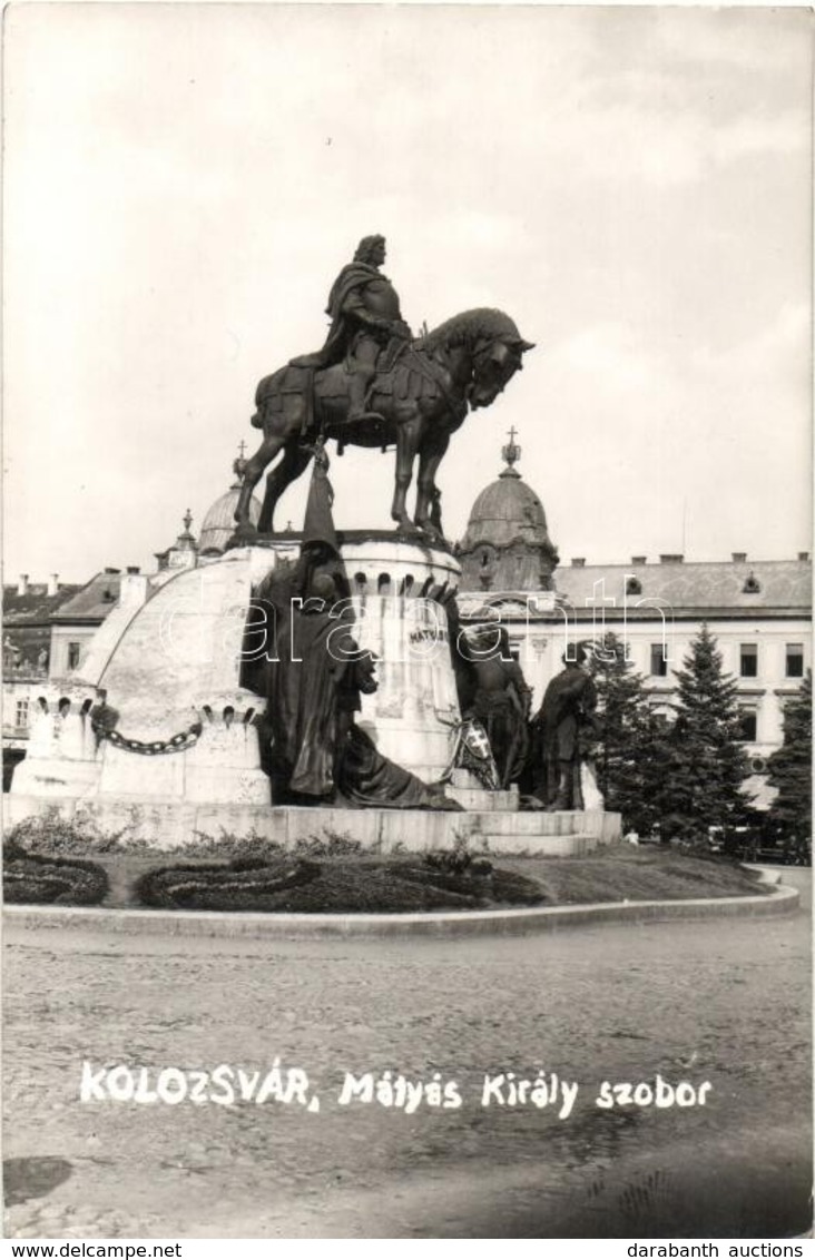 * T1/T2 Kolozsvár, Cluj; Mátáys Király Szobor / Statue '1940 Kolozsvár Visszatért' So. Stpl, Photo - Non Classificati