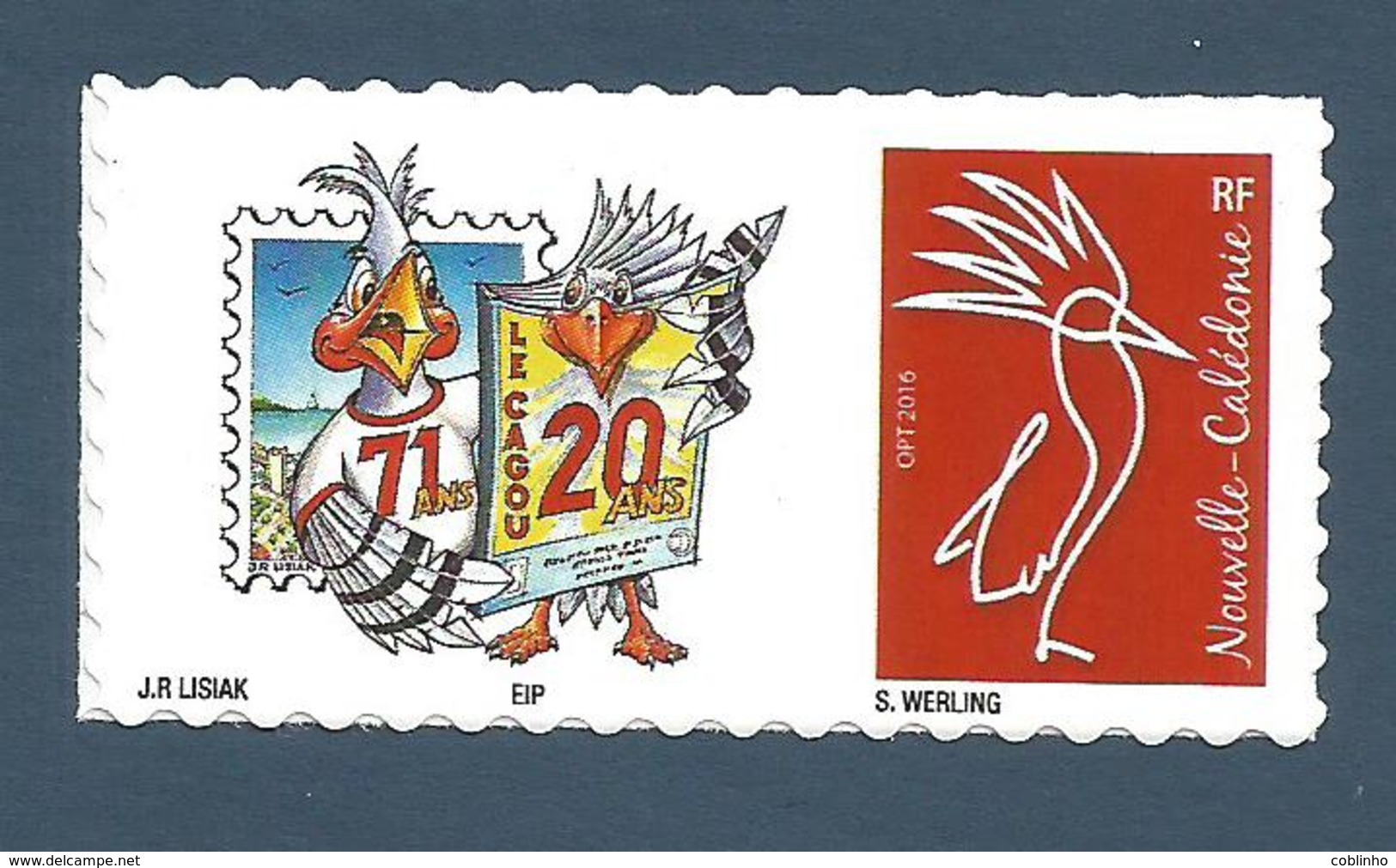 NOUVELLE CALEDONIE (New Caledonia)- RARE Timbre Personnalisé - 20ème Anniversaire De La Revue Le Cagou - 2018 - Unused Stamps