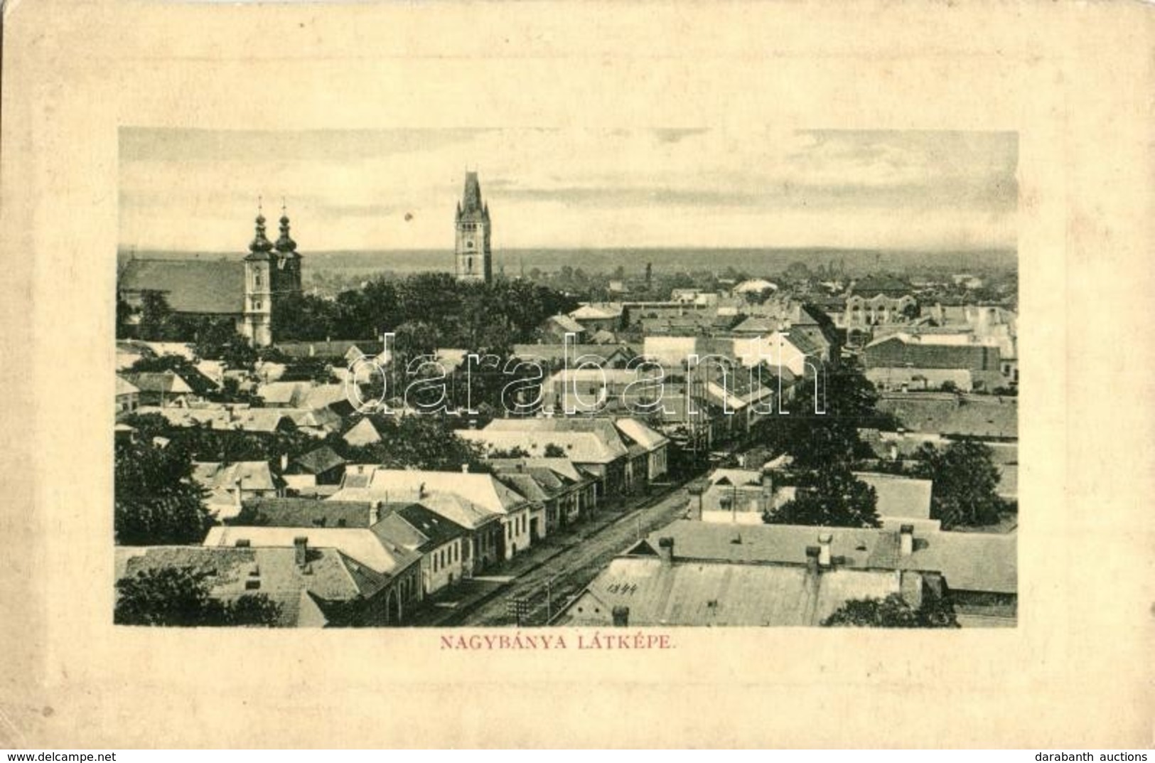 ** T2/T3 Nagybánya, Baia Mare; Látkép, Templomok. W. L. Bp. 6046. Kiadja Jeremiás Jenő / General View, Churches (EK) - Sin Clasificación