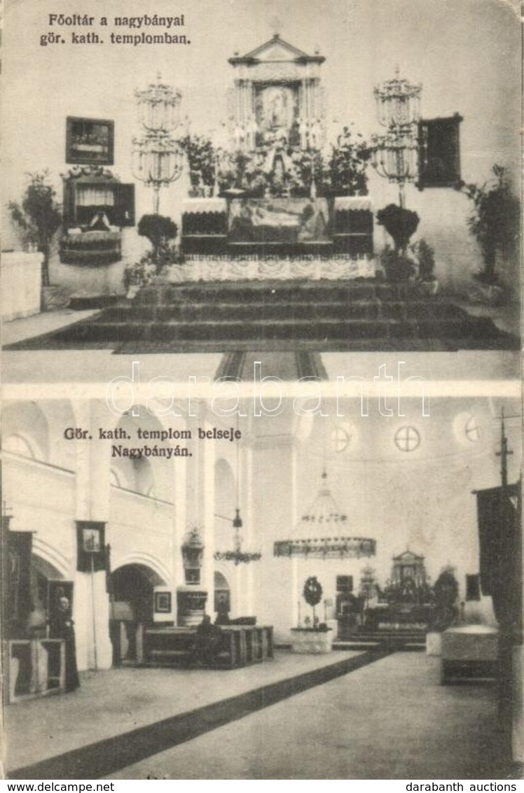 ** T2/T3 Nagybánya, Baia Mare; Görögkatolikus Templom, Belső, Főoltár. Kiadja Kovács Gyula / Greek Catholic Church, Inte - Sin Clasificación